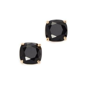 Kate Spade jet earrings square studs black
